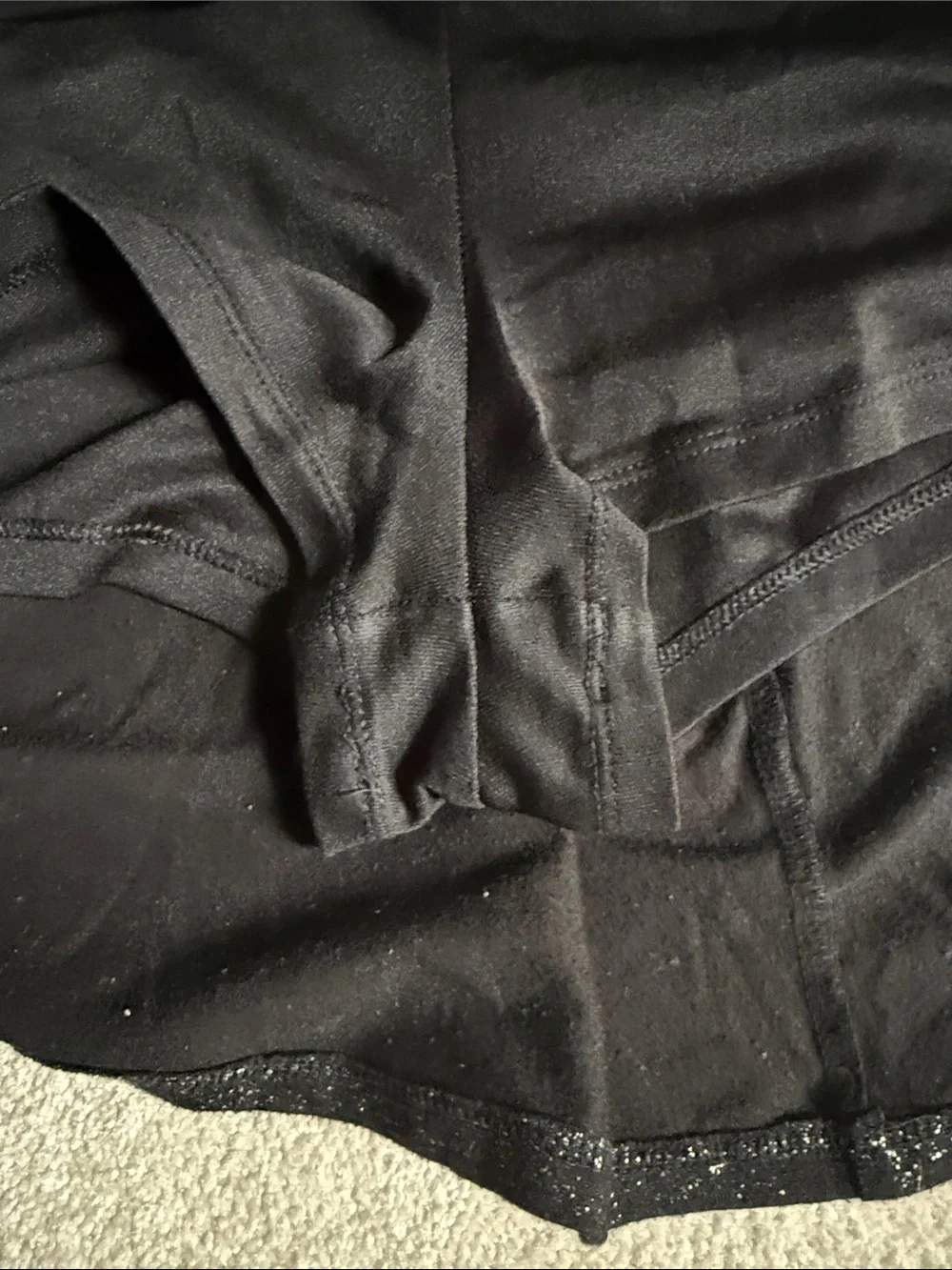 Justice Black Glitter Skort